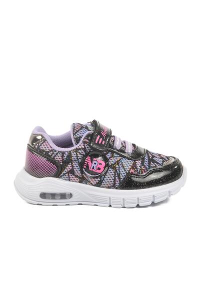 WALKWAY Black-Lilac Girl's Sports Shoes 336126 B