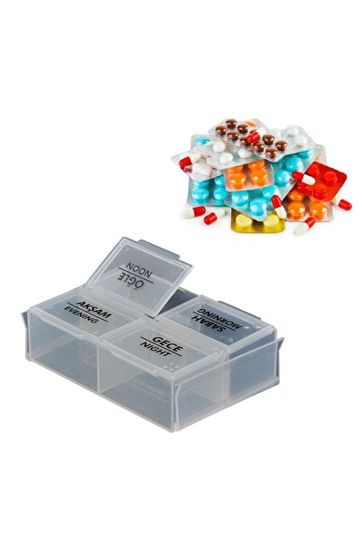 CT STONES 4 Compartment Daily Medicine Storage Box