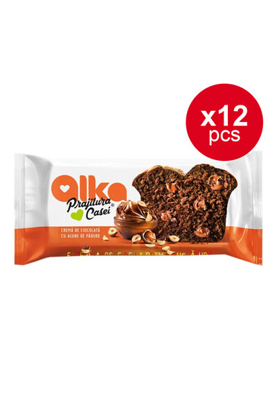 ALKA KURUYEMİŞ Prăjitură Alka cu ciocolată și alune 350 g x 12 bucăți
