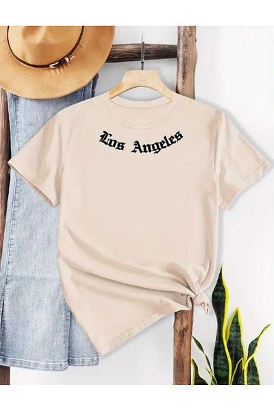 TekTarzz Μοντέρνο μπλουζάκι Unisex Los Angeles με λεπτομέρεια σχεδίασης εκτύπωσης