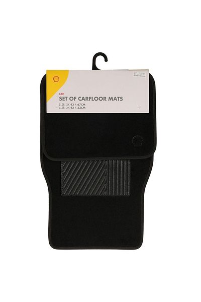 DUNLOP Set of 4 Shell car mats, polyvinyl, 43 x 67 cm, 43 x 33 cm