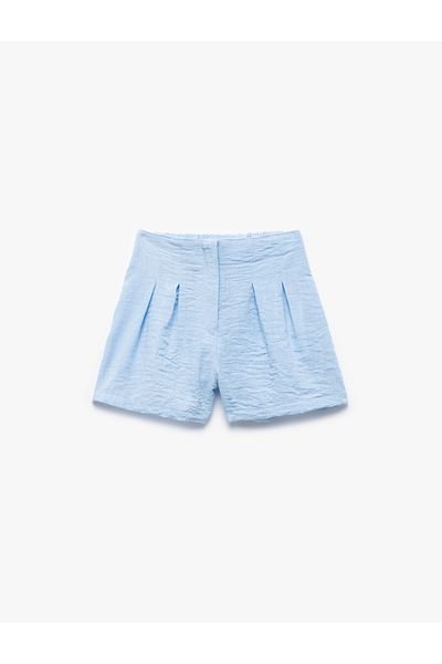 Koton Mini pantaloni scurți texturați cu detaliu de pile și talie elastică