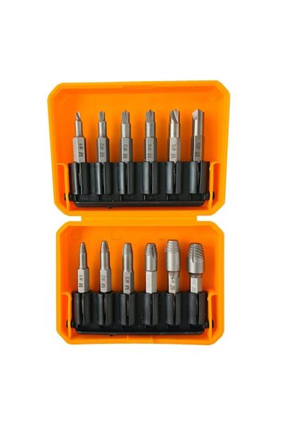 Globalport Retail Set of 12 professional extractors for broken / damaged screws, 3-20 mm