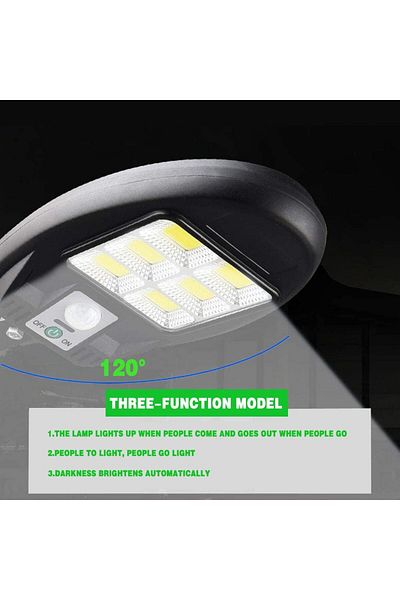 KATHODE Lampa cu incarcare solara, 48 x LED COB, senzor de miscare, lumina, amurg KATHODE