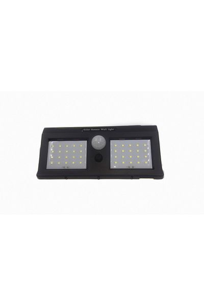 OEM Double Solar Wall Light with Sensor Solar Wall Light, 40 LEDs, PIR Sensor, CDS Sensor, Black