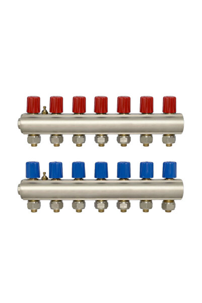 Eca 602120608 11/4" 7 Lİ KENDİNEN VANALI KOLLEKTÖR KIRMIZI