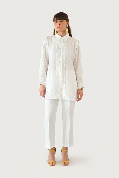 Rukayyel Striped Shirt - Ecru