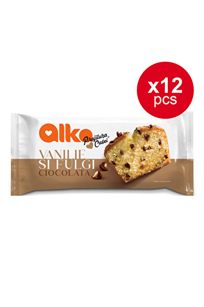 ALKA KURUYEMİŞ Prăjitură Alka cu vanilie și fulgi de ciocolată 300 g x 12 bucăți