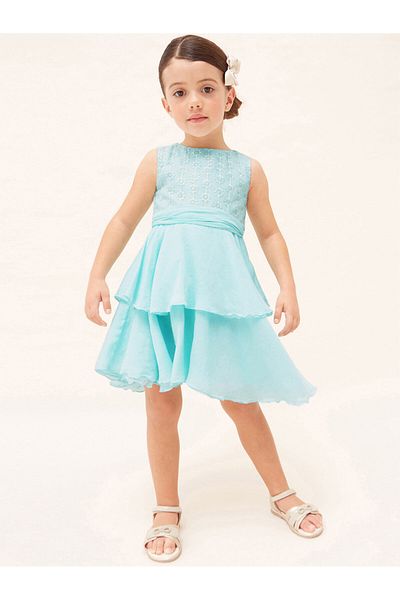 MAYORAL mayoral Girl Elegant Dress 3912 Blue