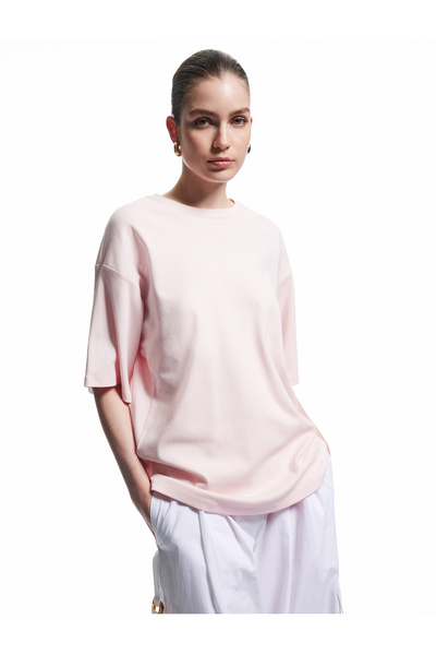 Koton Tricou de bază din bumbac, cu mânecă scurtă, cu decolteu, cu potrivire ...