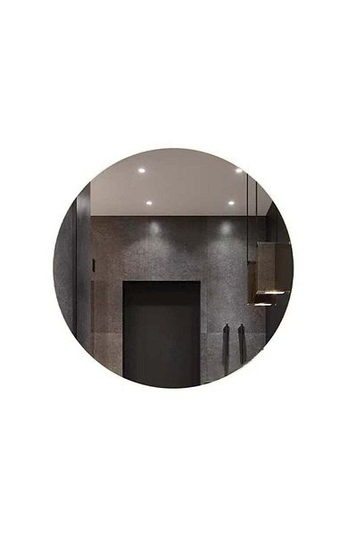 huitich Round Frameless Wall Mirror With Light 60cm