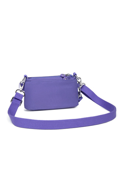 Getcho Beard Women's Purple Adjustable Strap Crinkle Fabric - Crossbody Bag Stylish and Convenient Multi-Compartment