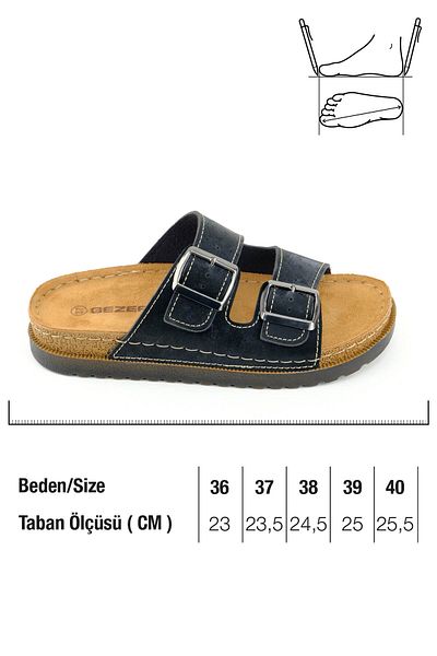 GEZER Women's Summer Faux Leather Two Buckle Adjustable Comfort Sole Daily Slippers