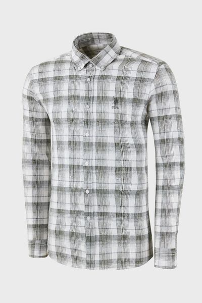 U.S. Polo Assn. Πόλο Καρό 100% βαμβακερό πουκάμισο με κουμπιά με κανονική εφαρμογή Ανδρικό πουκάμισο G081GL0042125478