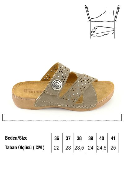 GEZER Feichtingen Women's Summer Insole Genuine Leather Single Velcro Adjustable Comfortable Sole Daily