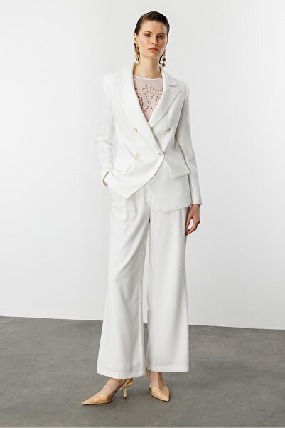 accort Asimetrik Kesim Krep Ceket-KEMIK