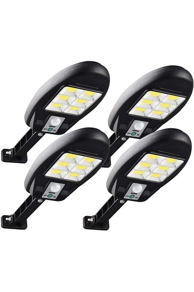 KATHODE SET 4 lampi cu incarcare solara, 48 x LED COB, senzor de miscare, lumina, amurg KATHODE