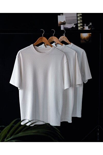 FUNSTYLE تي شيرت أبيض مكون من 3 قطع للسيدات