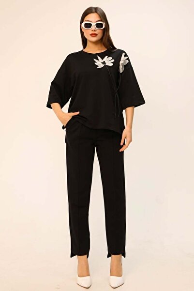 FashionForYou TEXA casual suit, pants with pockets, asymmetrical t-shirt and ...