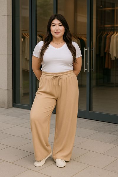 Gollinger Women's Palazzo Pants Elastic Waist