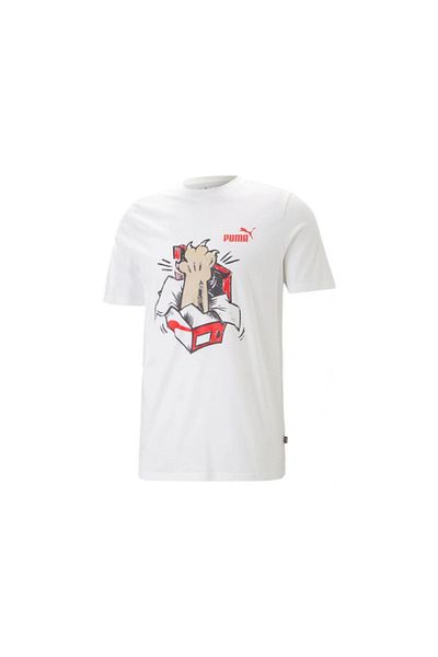 Puma Tricou sport cu grafică Puma alb