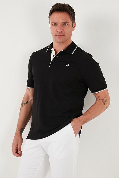 Buratti Cotton Slim Fit Stripe Detailed Buttoned Polo Collar 3 Pack t Shirt Men's t Shirt 5902118 S3
