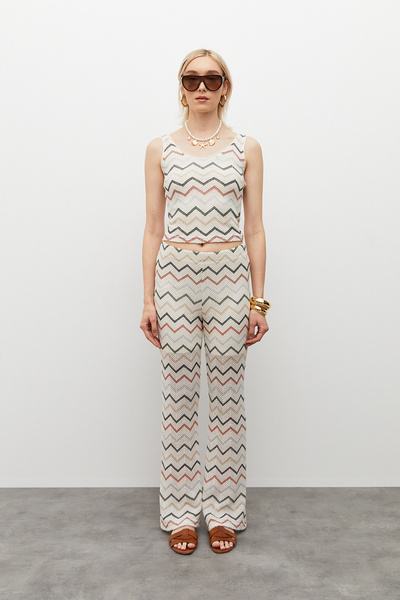 urban focus Patterned Elastic Waist Trousers