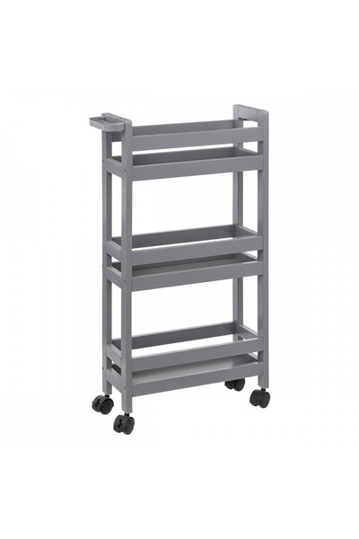 5five Simple Smart Ράφι γενικής χρήσης Vaduz, MDF, γκρι, με ρόδες, 40 x 15 x Υ 75 cm