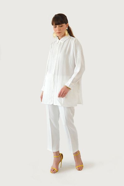 Rukayyel Striped Shirt - Ecru