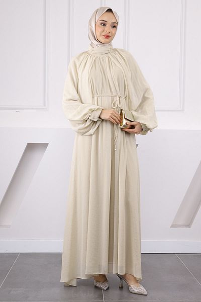 İmajButik Βραδινό φόρεμα σιφόν με πέτο με κορδόνι