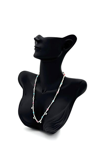 ELİOSA قلادة من الفولاذ المقاوم للصدأ بتصميم مثلث الشكل ملون وقابل للتعديل