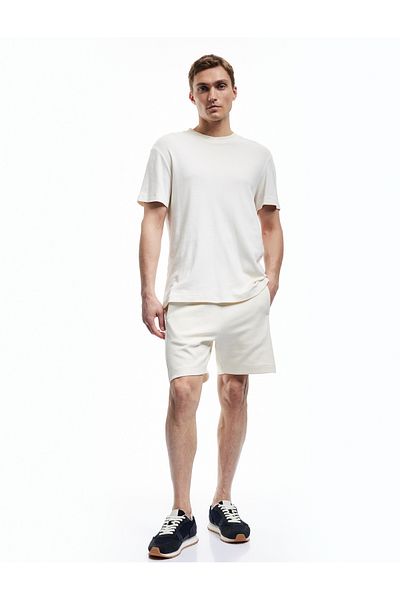 Koton Pocketed Cotton Lace-Up Short Shorts with Stitching Detail