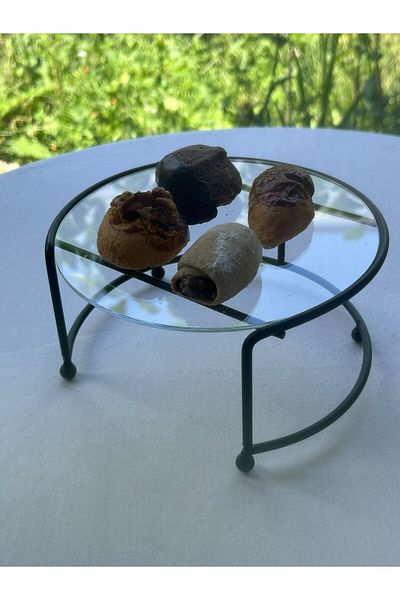 Edora Home Black Small Size Presentation Stand Metal Gift Decoration Treat / Transparent Plexiglass / Stainless