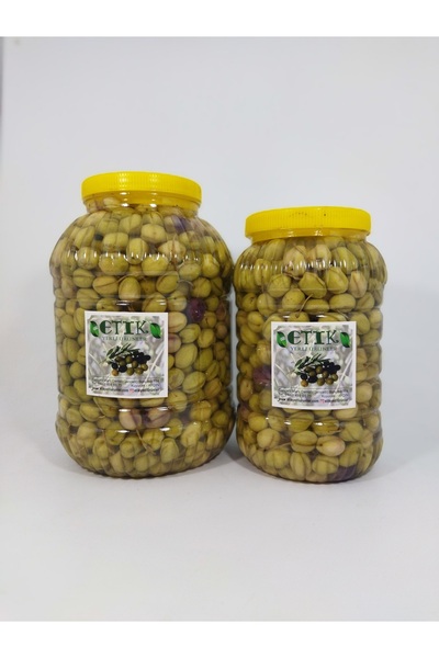 Mudanya Cinsi Yeşil Dilme Tatlanmış Zeytin 2'li Paket 5 Kg 3 Kg