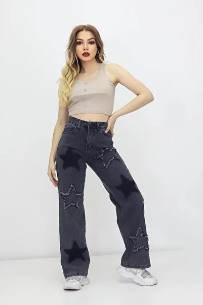 The Velavois Women's 6 Star Detailed Jeans