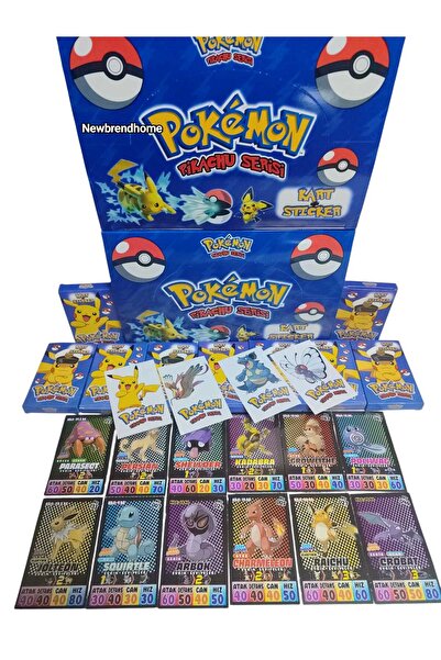 Emrah Gültekin Pokemon Pikachu Serisi (5 MİNİ KUTU 30 ADET KART 5 ADET STİCKE...