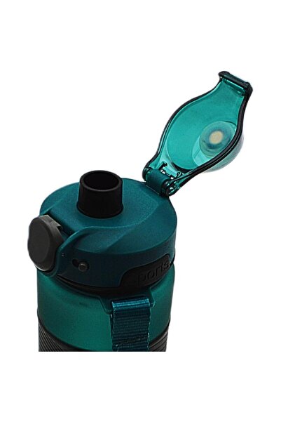 Noki Water Bottle Tritan Auto Lid Soft Touch Silicone Band Strap 750 ml Green