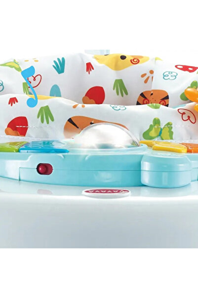 WePro Store Dětský skákací hrad s aktivitním centrem, výškově nastavitelná, sedadlo o 360°, zvuky, světla, 6m+, modrá