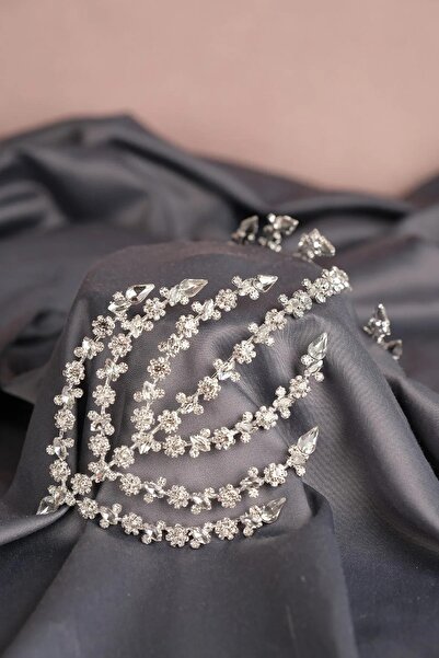 Limelia Silver Color Double Sided Helen Model Bridal Crown – Hair Accessory