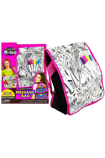 FASHION σακίδιο πλάτης χρωματισμού με μαρκαδόρους που περιλαμβάνονται