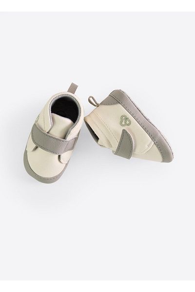 kitikate Basic Booties - Single Velcro Natural