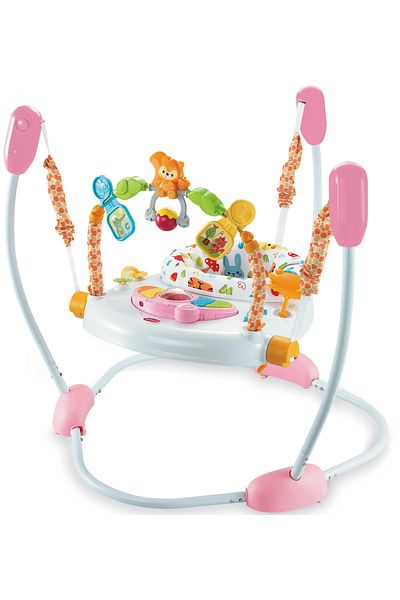 WePro Store Pink Baby Jumper 360° Seat, Lights, Sounds & Toys – Height Adjustable, for 6M+ Babies