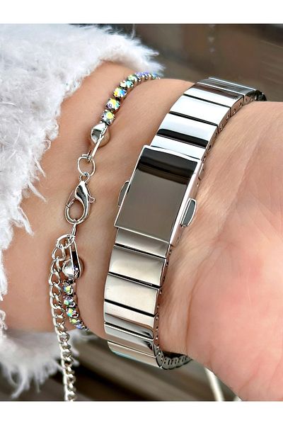 Ferrucci Ferrucci̇ Stone Numbered Silver Metal Women