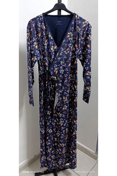 AKŞEN GİYİM Plus Size Cotton Viscose Fabric Binding Easy to Use Prayer Dress
