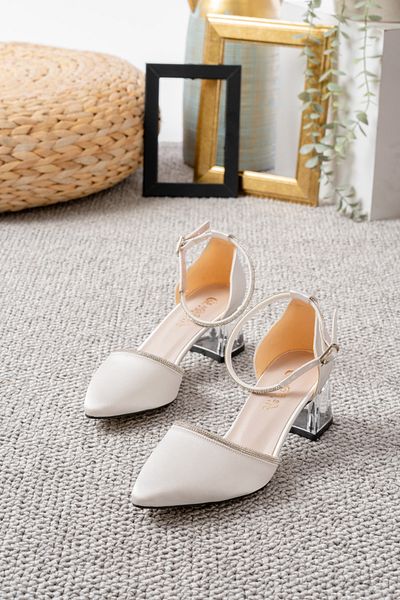 Egepass Zoe Style and Comfort Combined Thick Heelled Evening Dress Women's Shoes