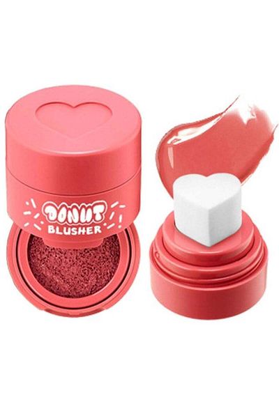 huitich Rosy Cheeks Heart Shaped Cushion Blusher for Flawless Glow Spice Tomato