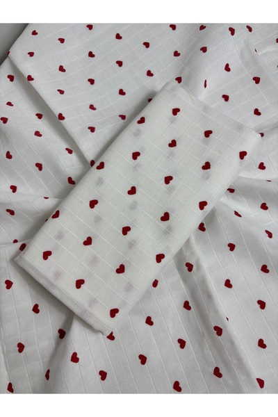 Pearl Teks Muslin Heart Blanket 85X85