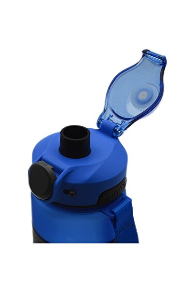 Noki Water Bottle Tritan Auto Lid Soft Touch Silicone Band Strap 750 ml Blue