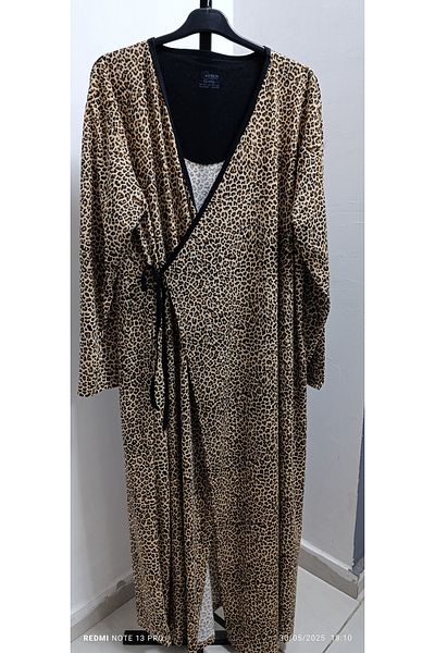 AKŞEN GİYİM Plus Size Cotton Viscose Fabric Binding Easy to Use Prayer Dress