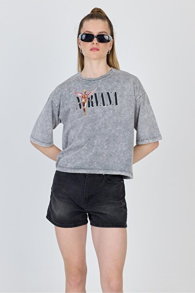 Rays تي شيرت رمادي مطبوع عليه نص قابل للغسل 253020